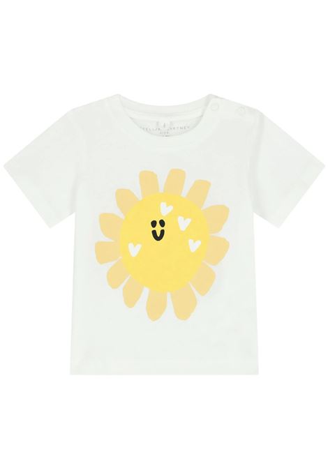 T-shirt neonata bianca in cotone STELLA MC CARTNEY | TU8021/CEBIANCO